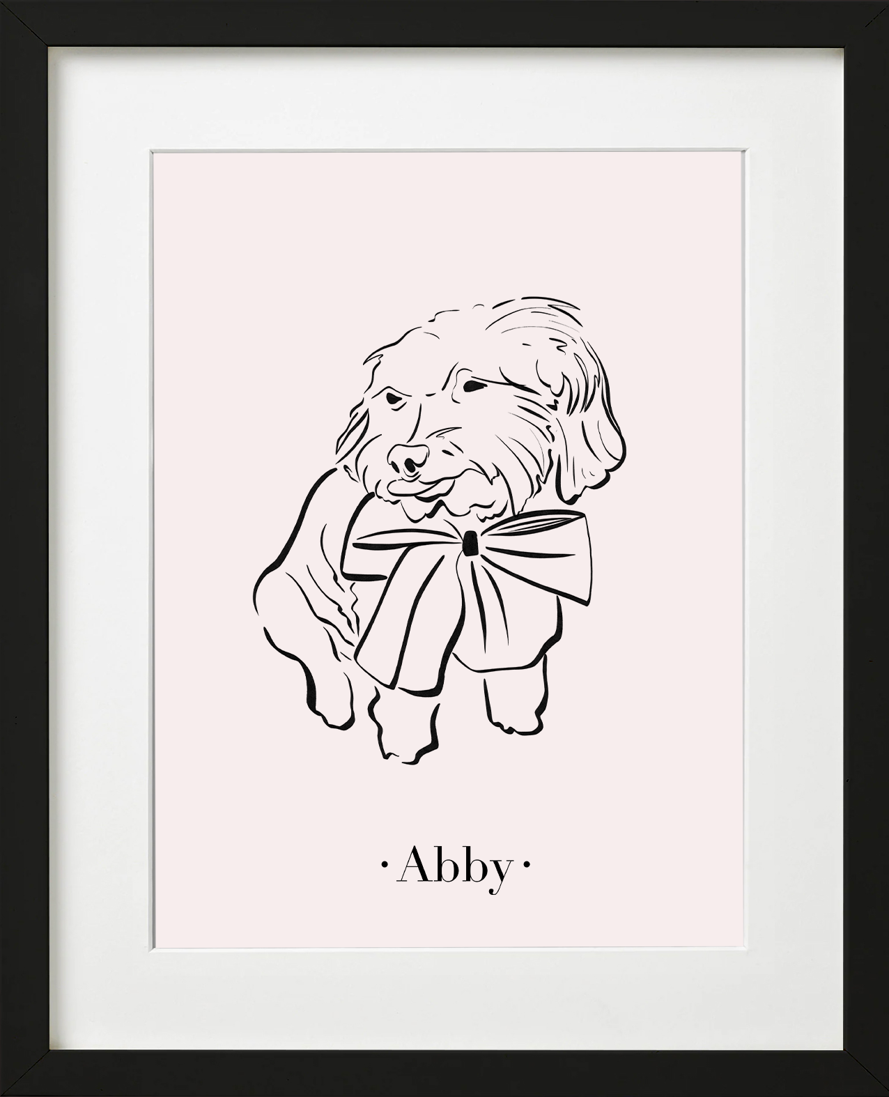 Line Art Pawprint - One Pet (framed)