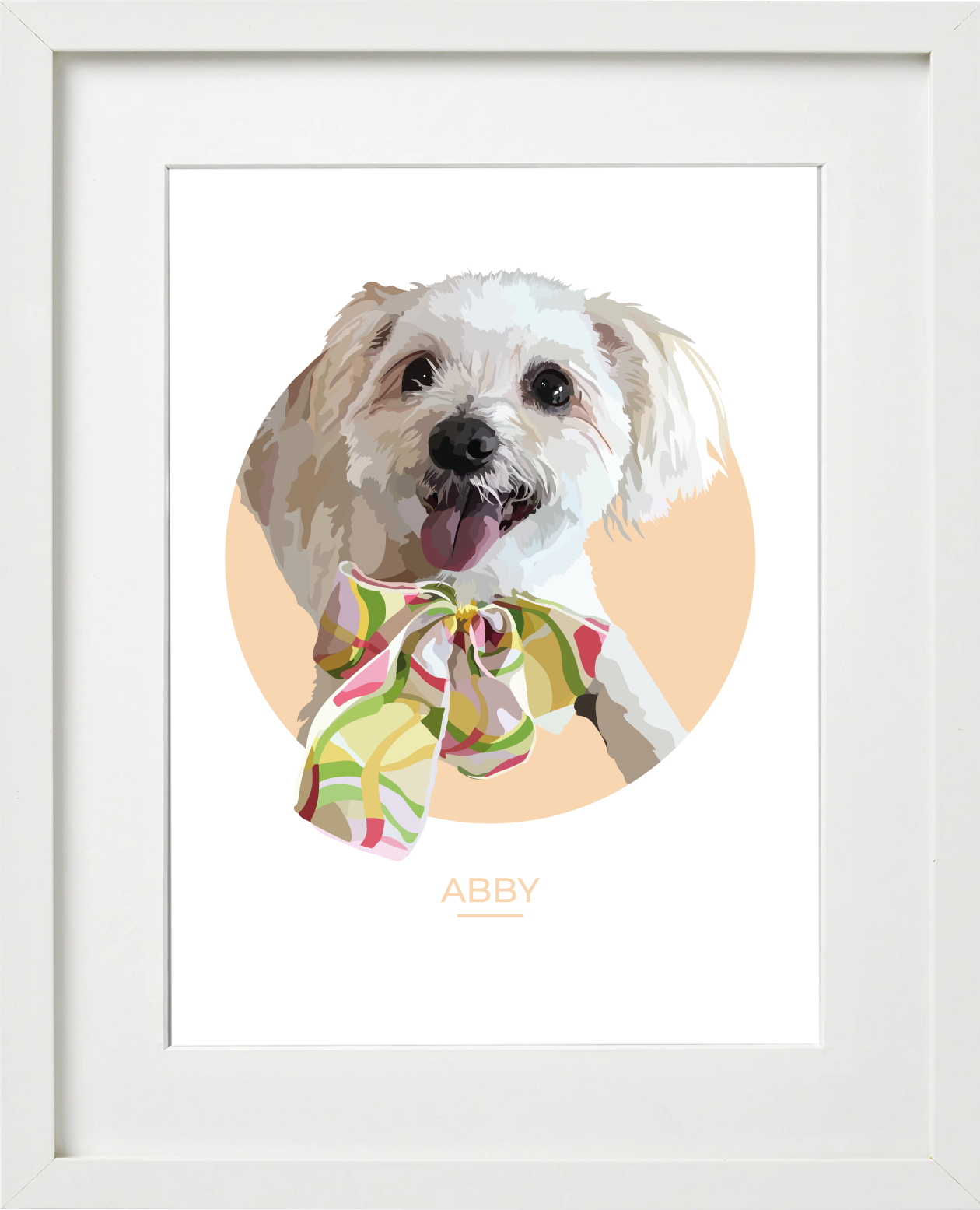 Peephole Pawprint - One pet (framed)