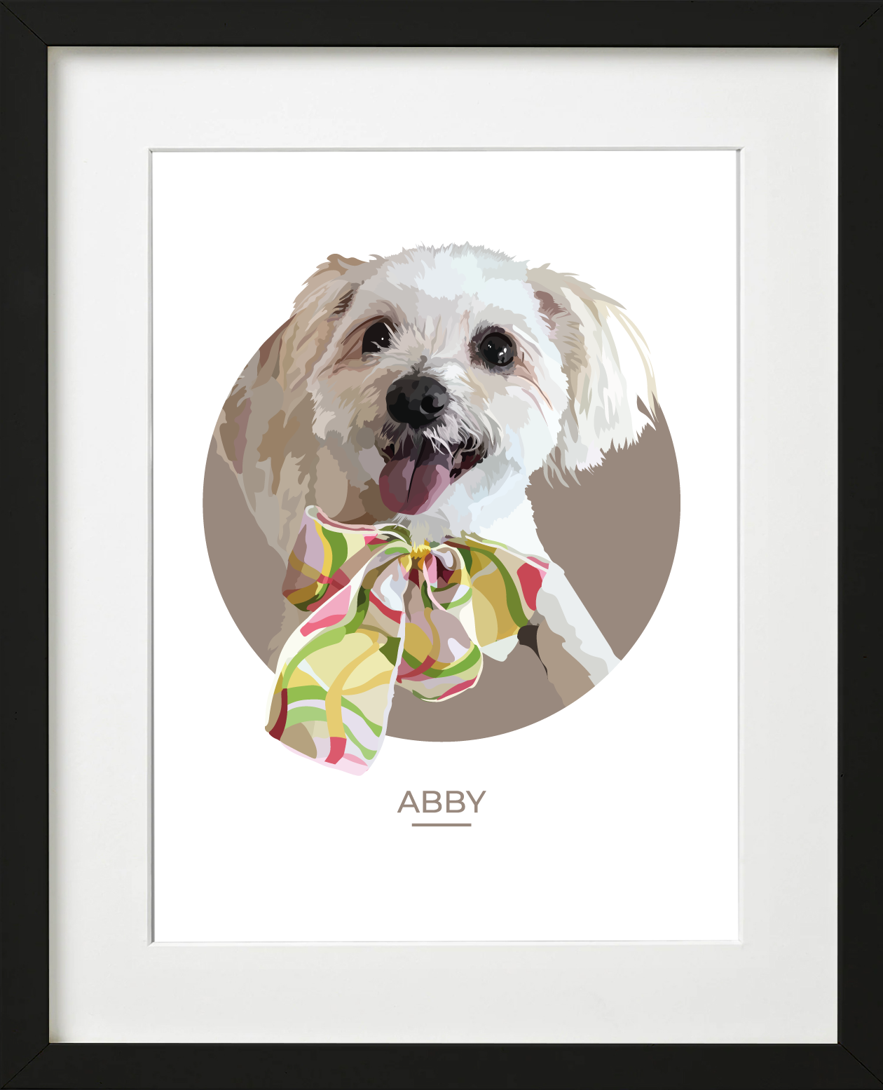 Peephole Pawprint - One pet (framed)