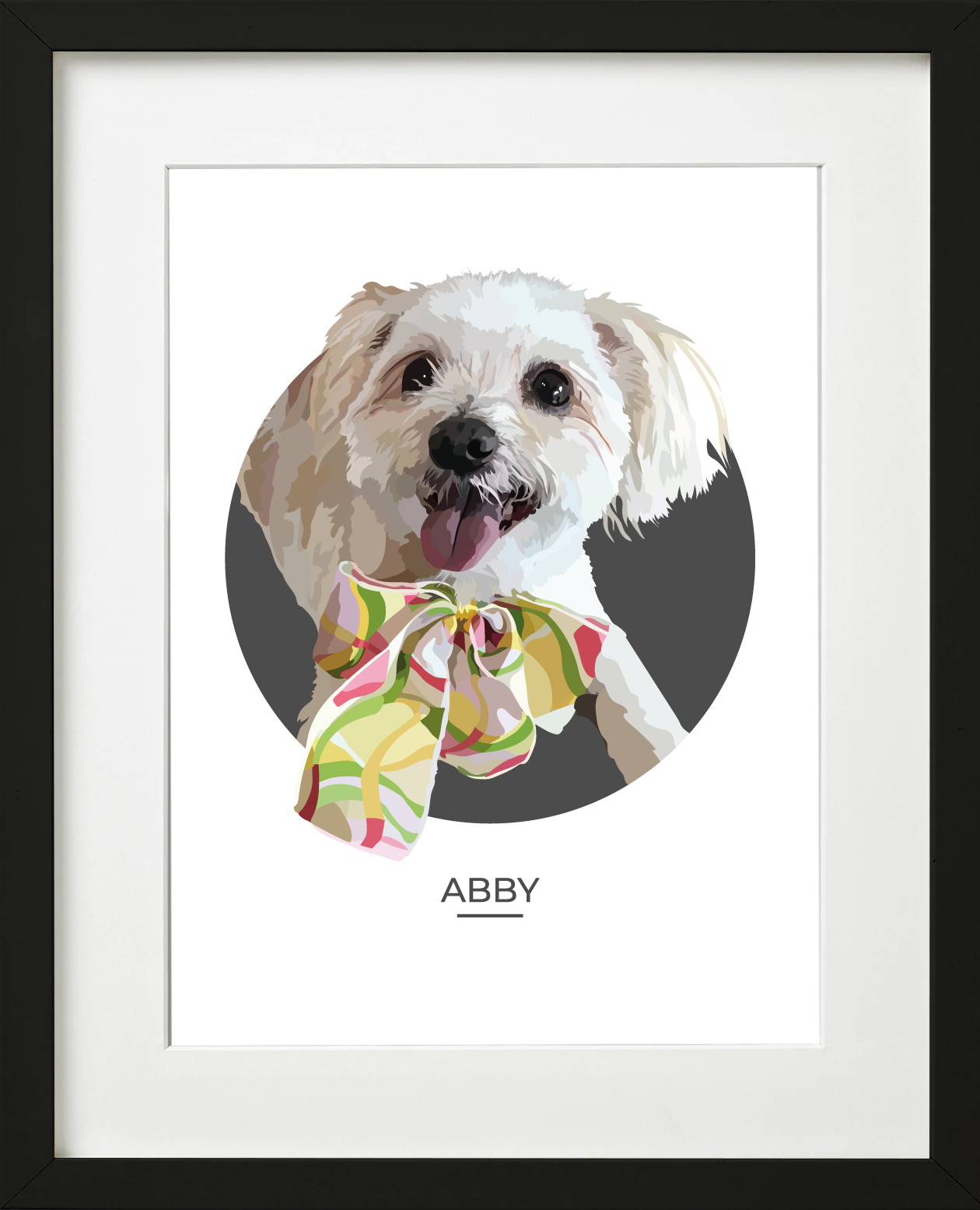 Peephole Pawprint - One pet (framed)