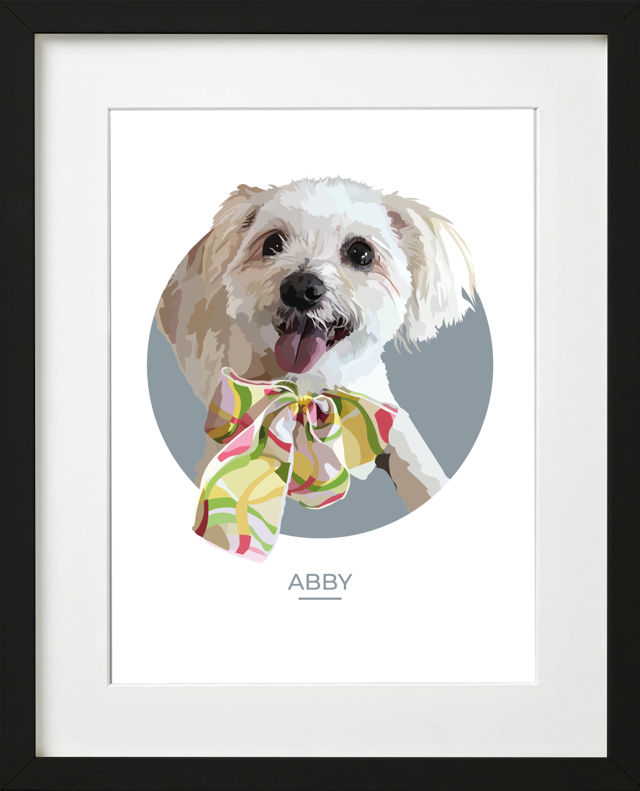 Peephole Pawprint - One pet (framed)