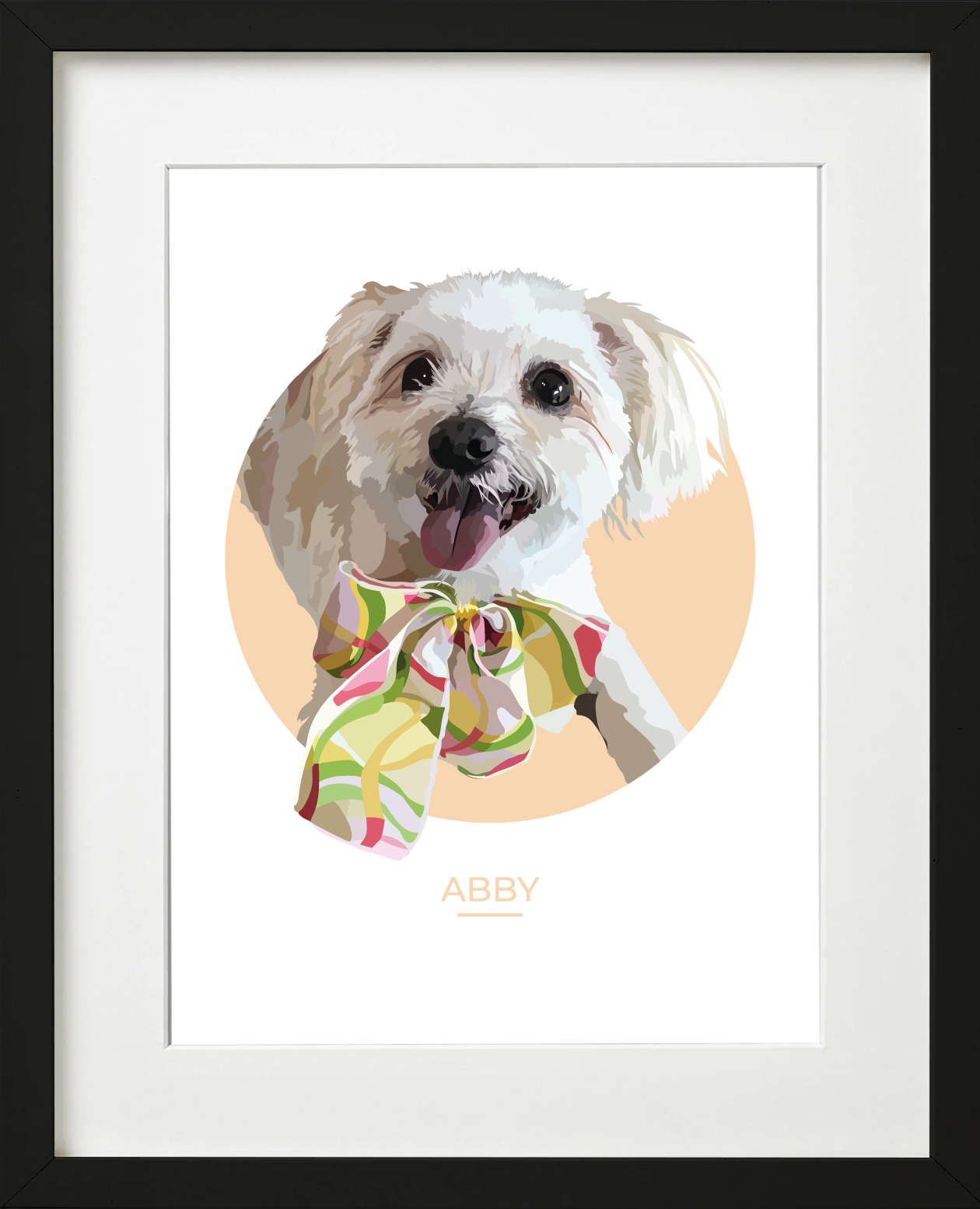 Peephole Pawprint - One pet (framed)