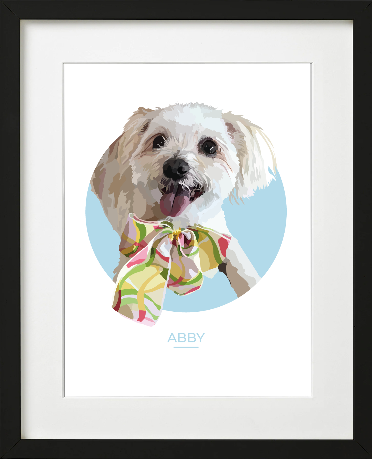 Peephole Pawprint - One pet (framed)
