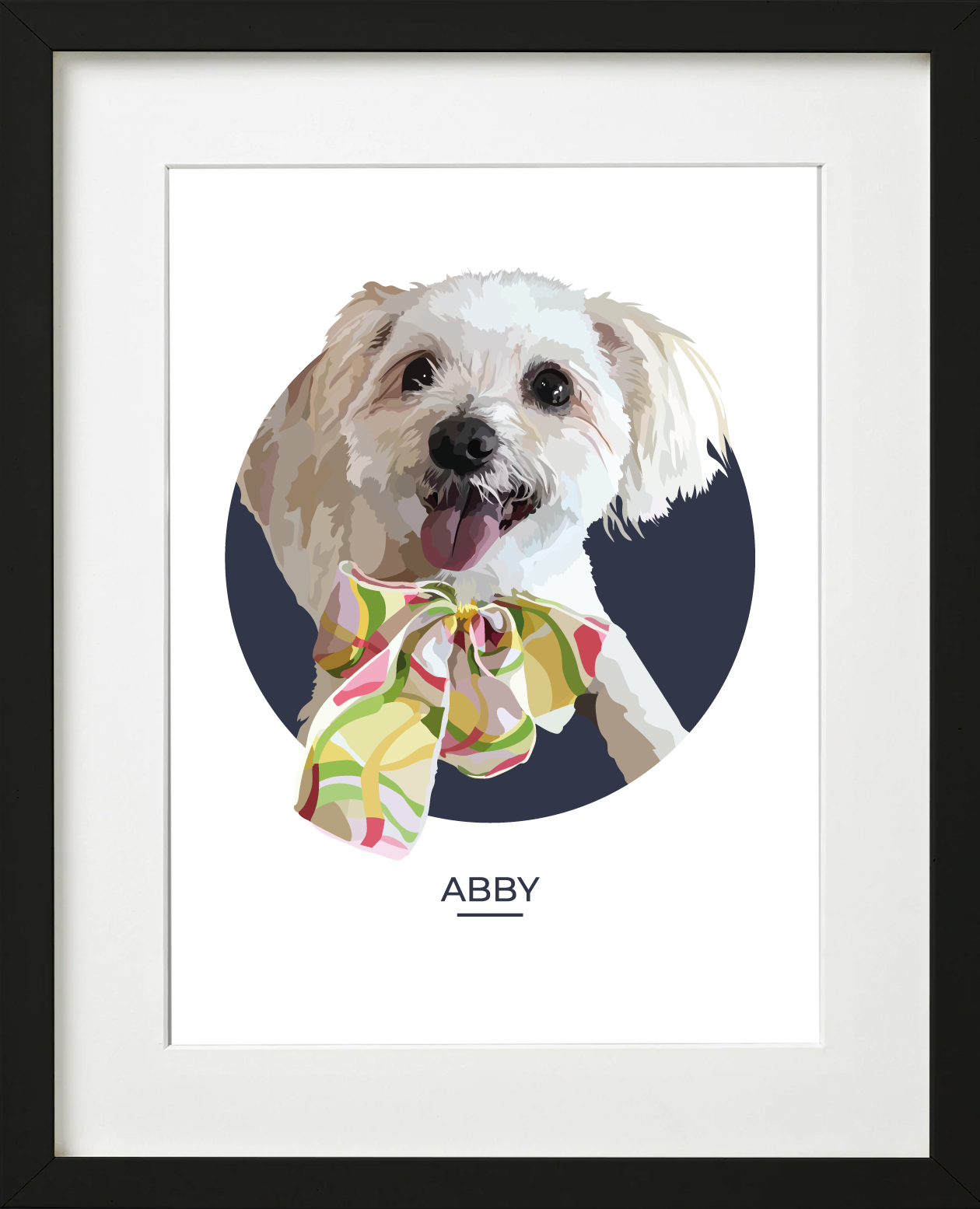 Peephole Pawprint - One pet (framed)