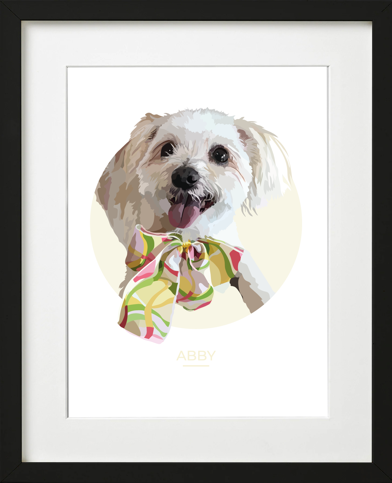 Peephole Pawprint - One pet (framed)