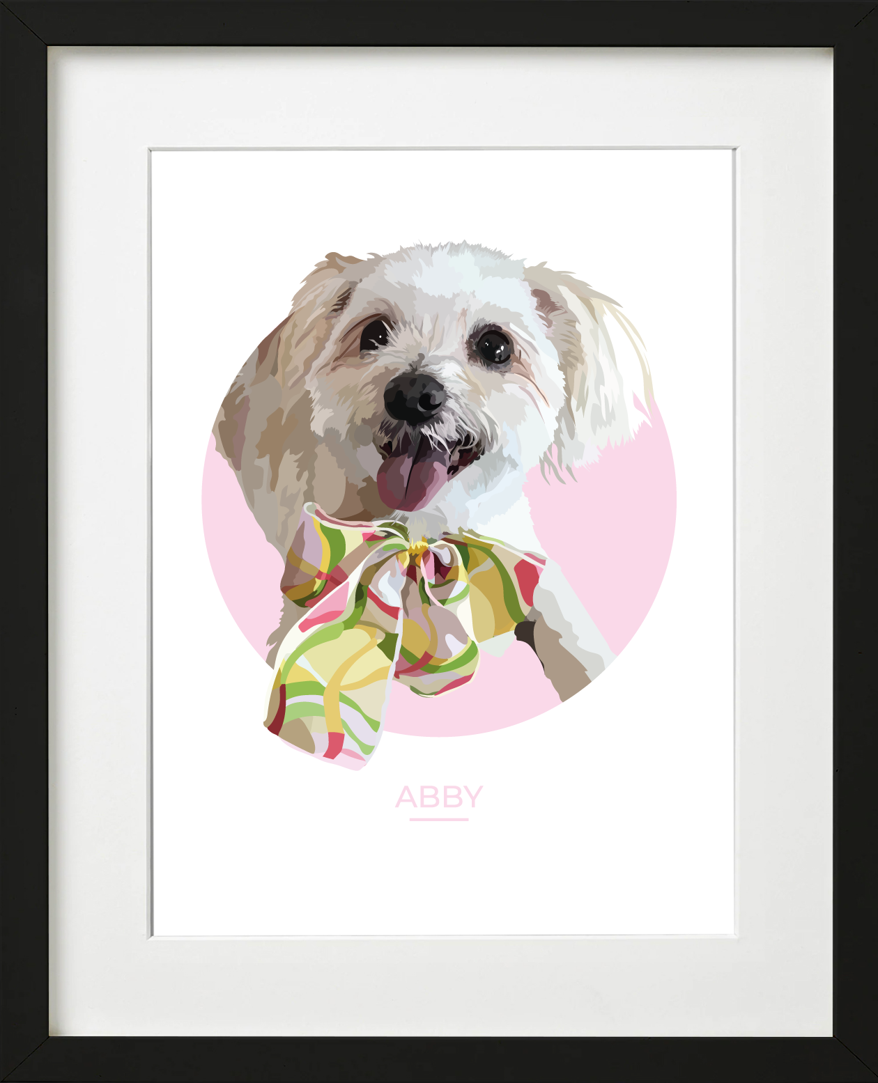Peephole Pawprint - One pet (framed)