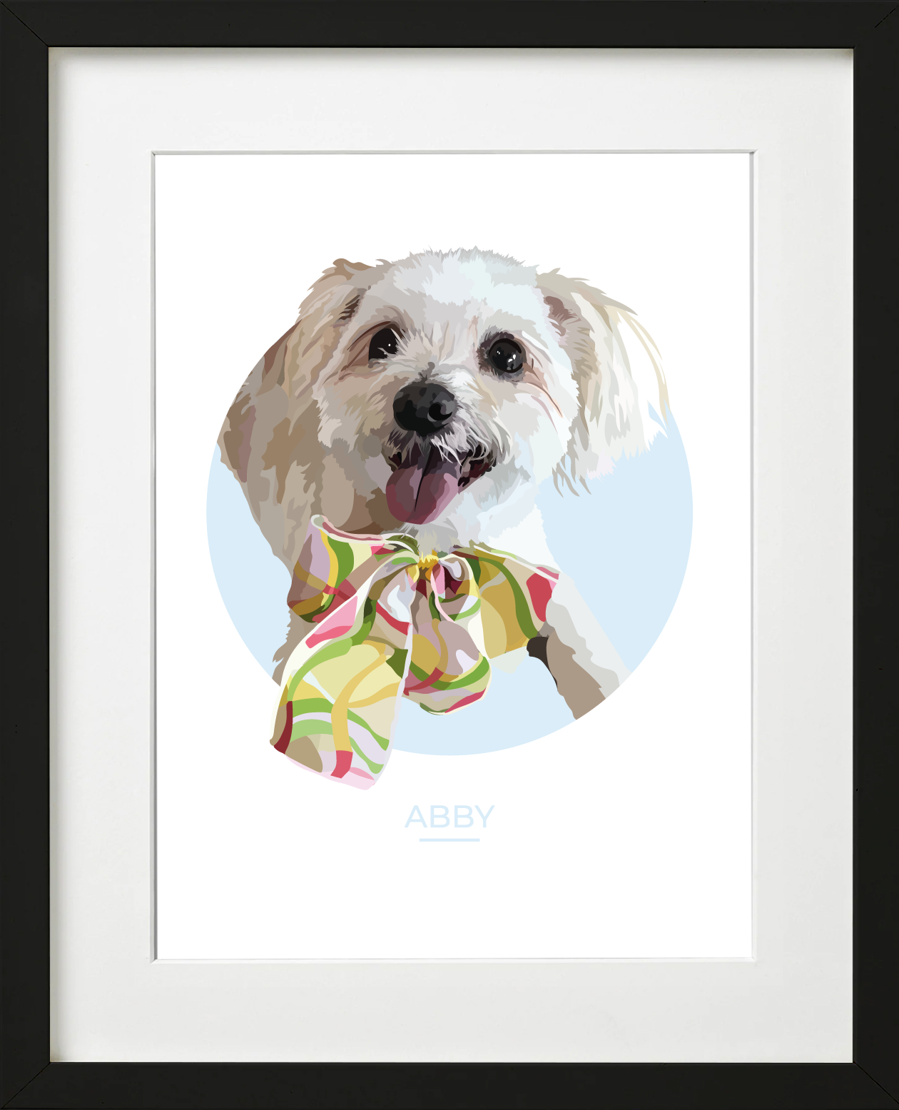Peephole Pawprint - One pet (framed)