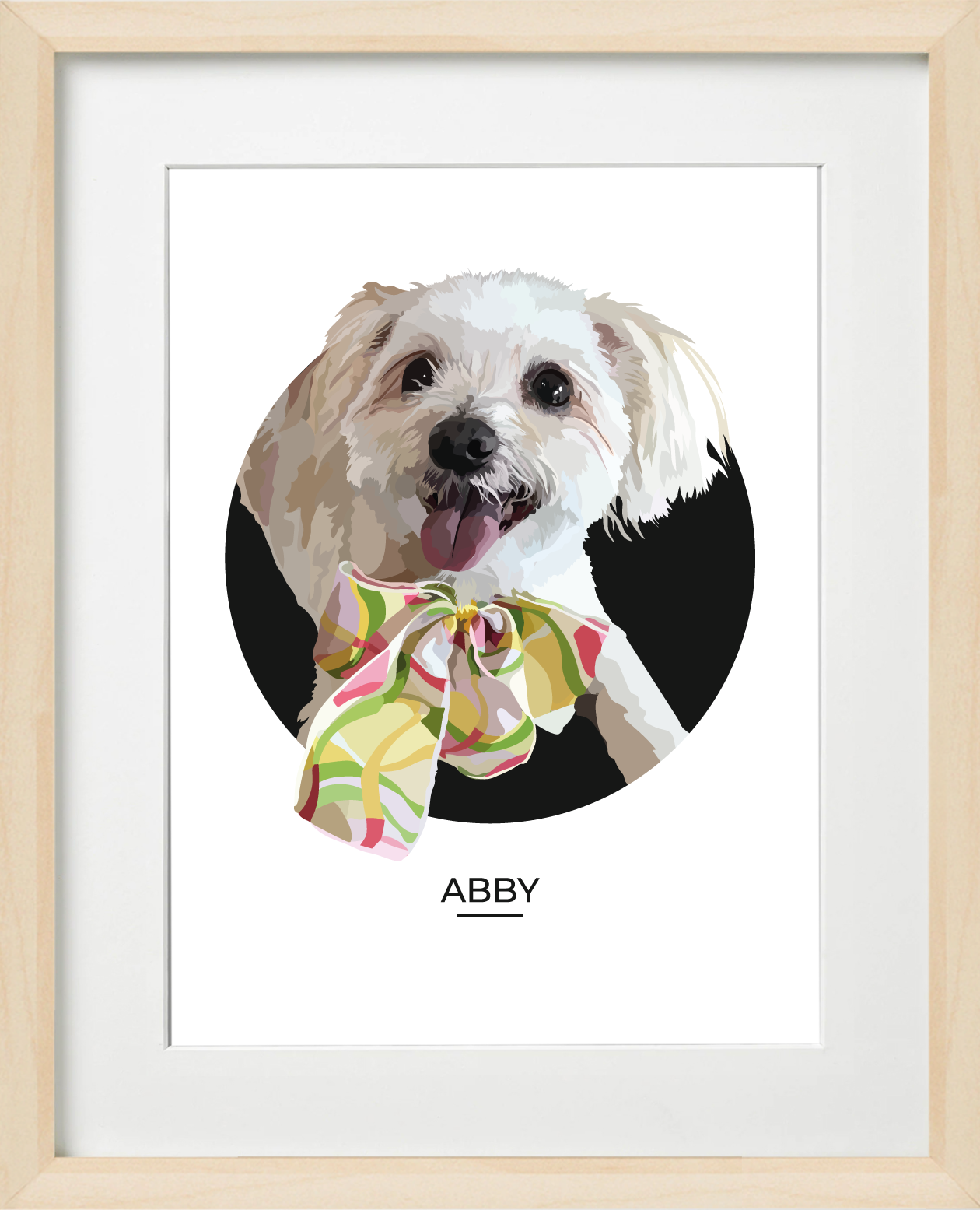 Peephole Pawprint - One pet (framed)