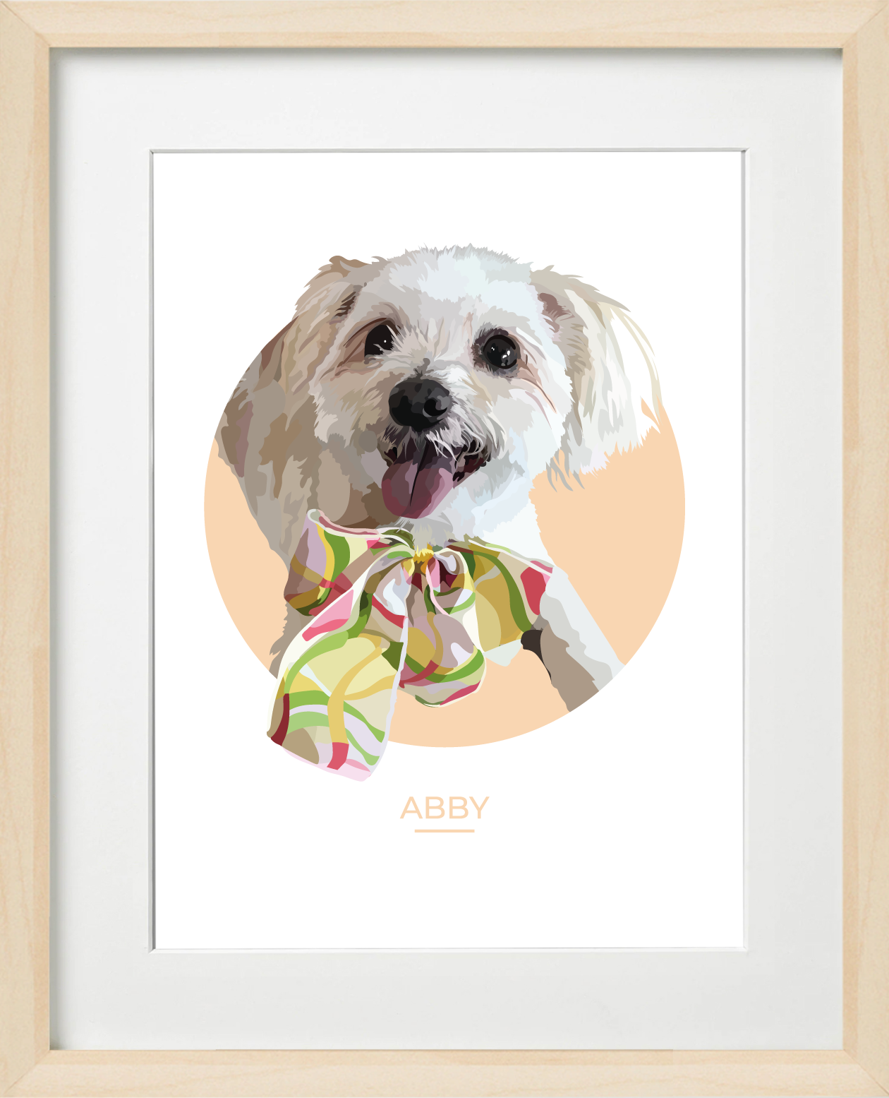 Peephole Pawprint - One pet (framed)