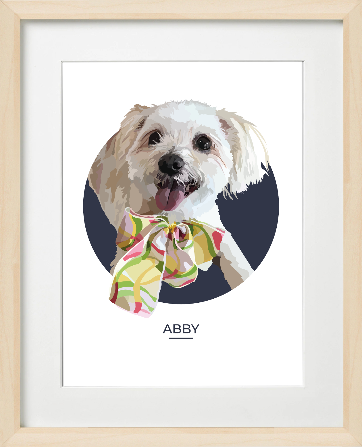 Peephole Pawprint - One pet (framed)