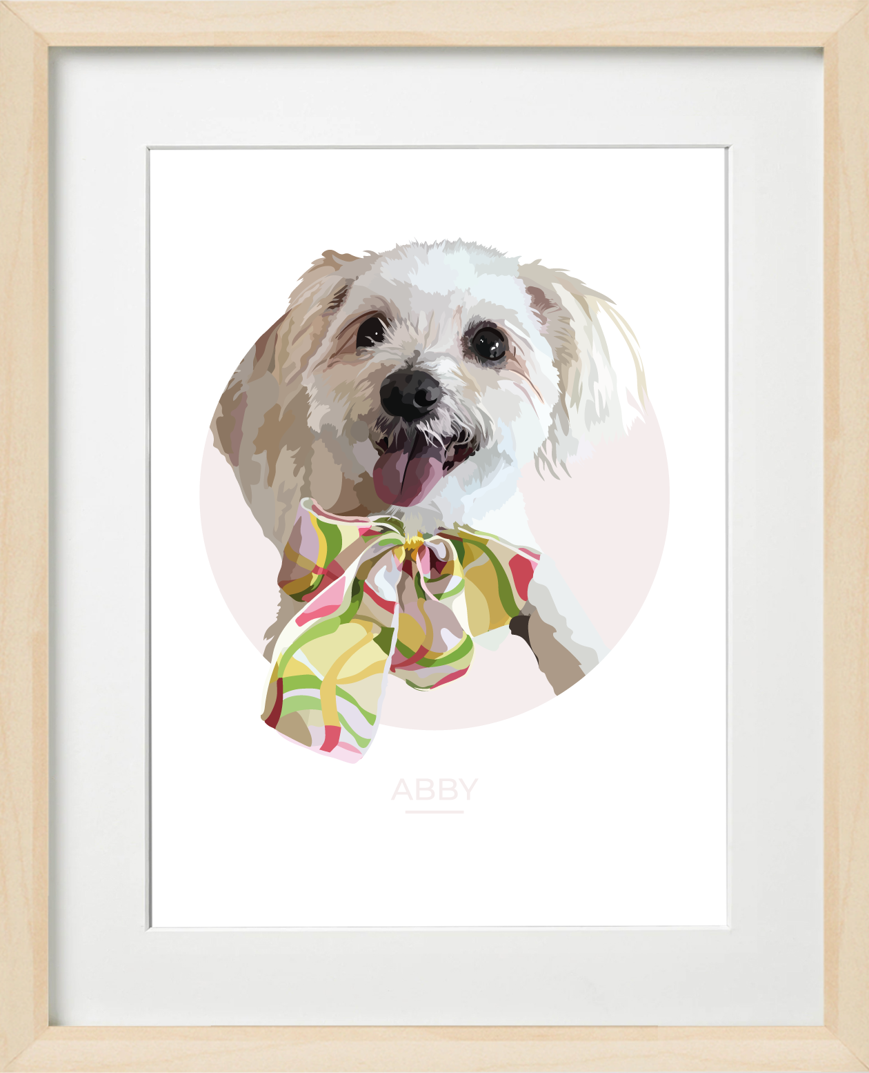Peephole Pawprint - One pet (framed)