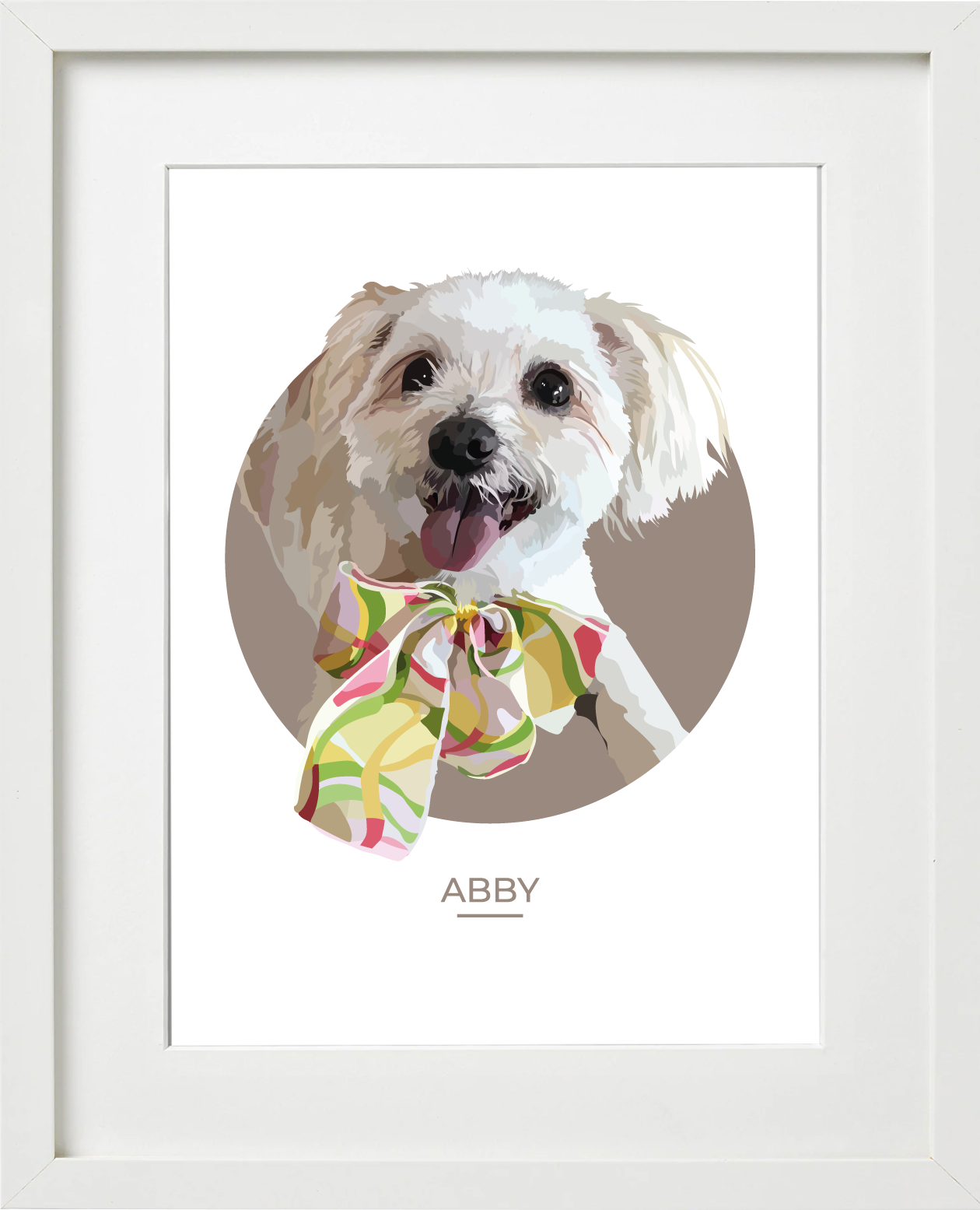 Peephole Pawprint - One pet (framed)