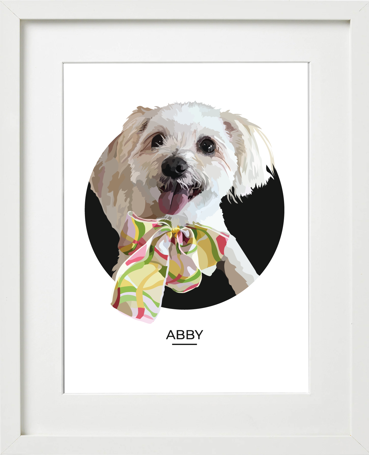 Peephole Pawprint - One pet (framed)