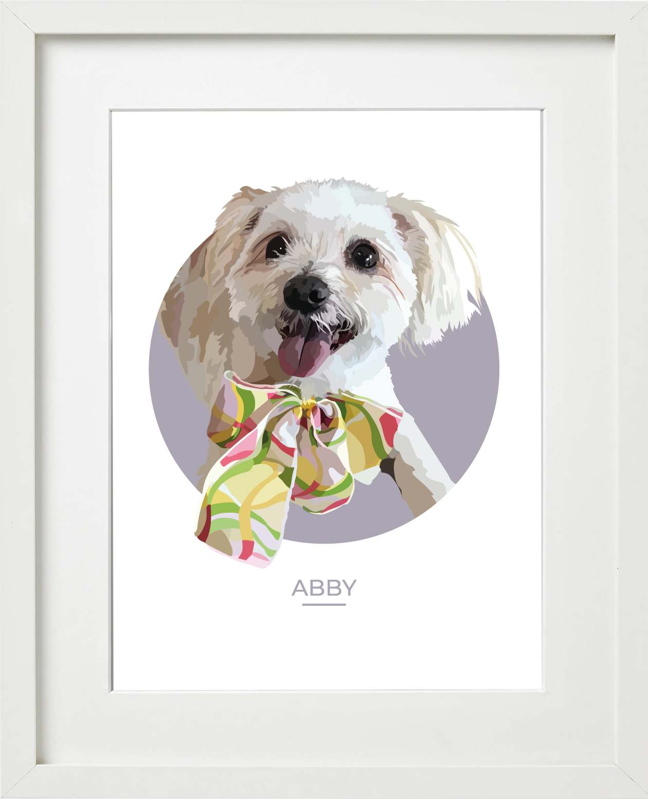 Peephole Pawprint - One pet (framed)