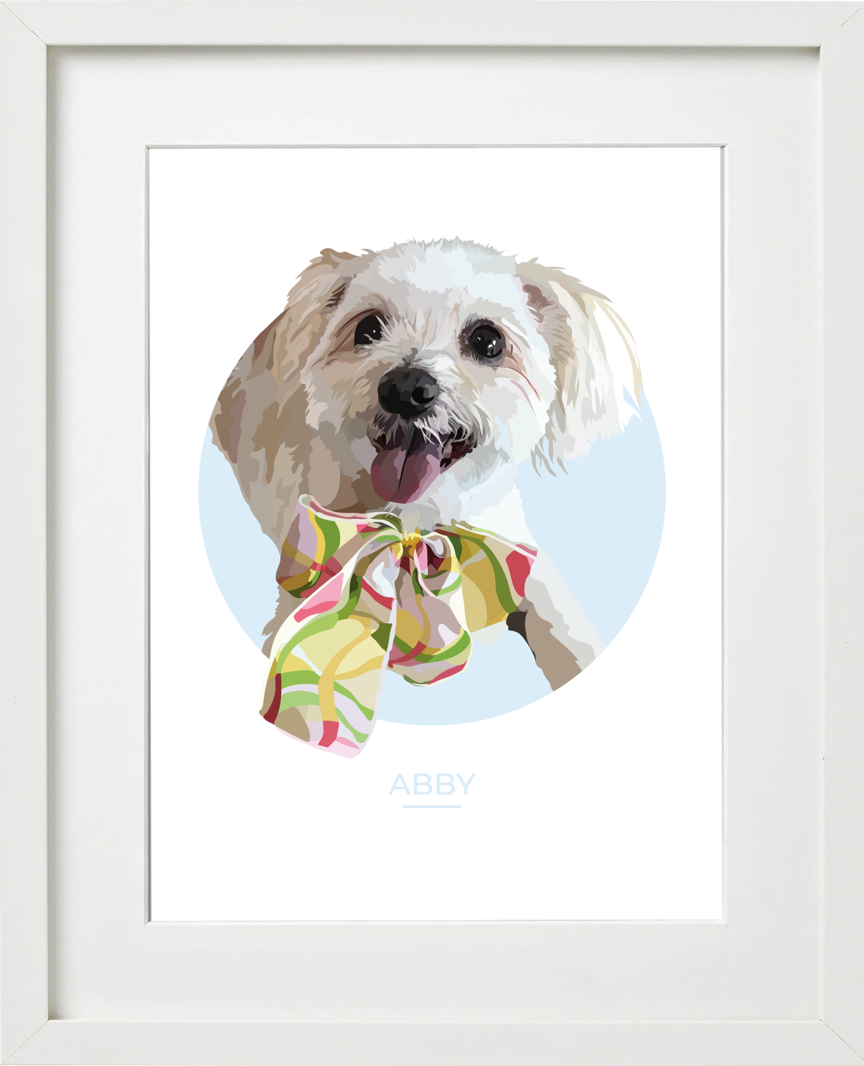 Peephole Pawprint - One pet (framed)