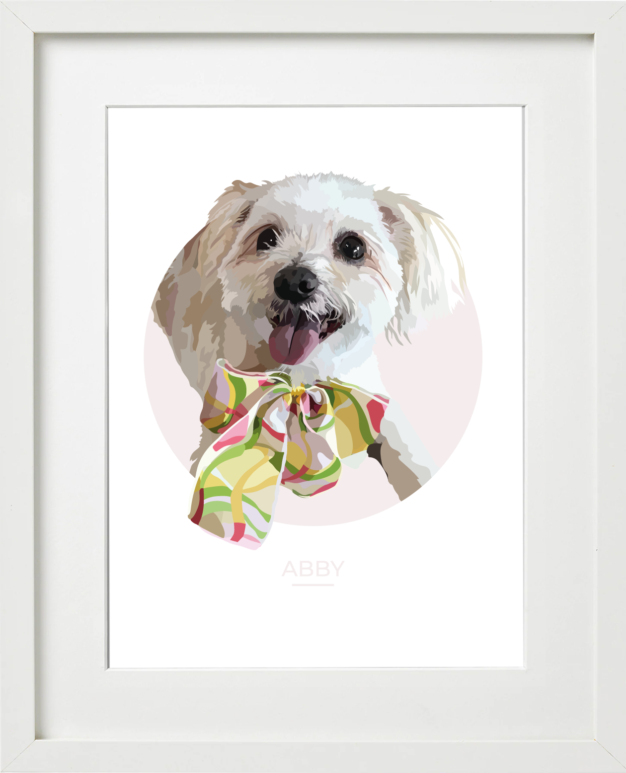 Peephole Pawprint - One pet (framed)