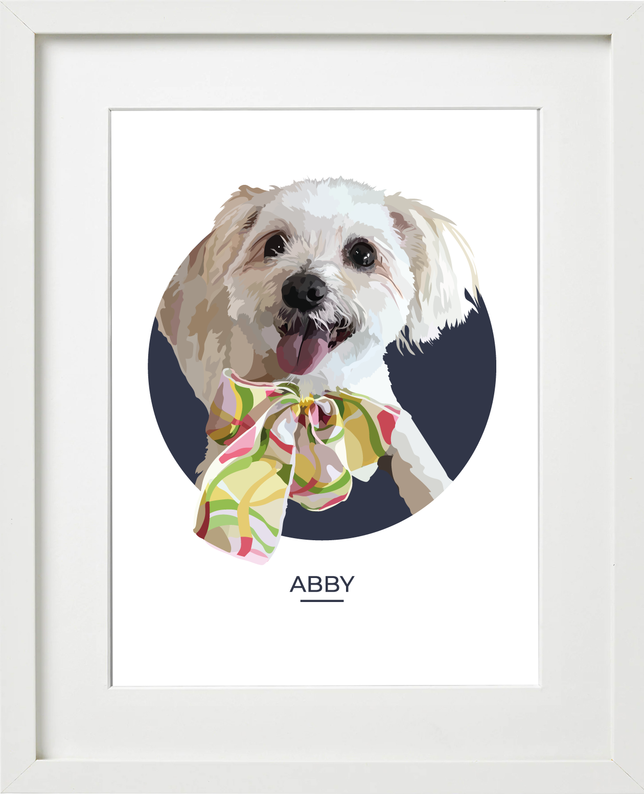 Peephole Pawprint - One pet (framed)