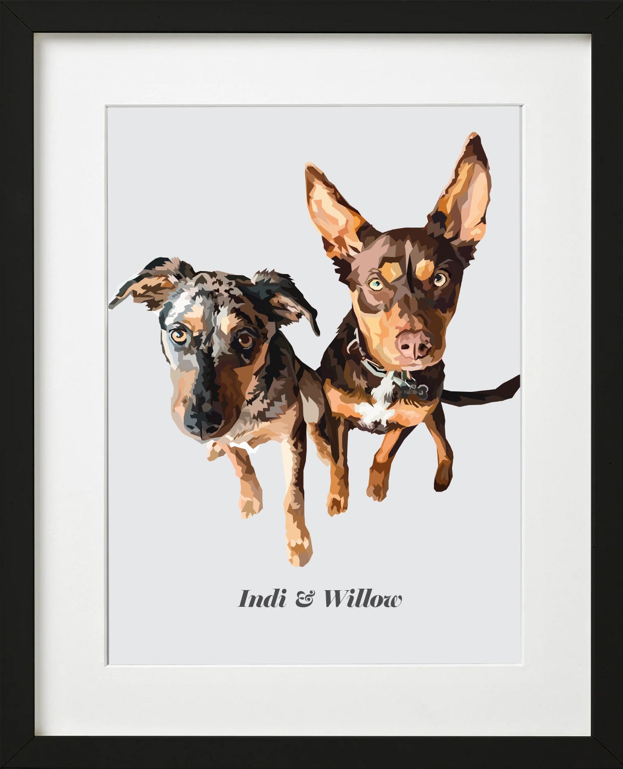 Two Pet Pawprint (framed)
