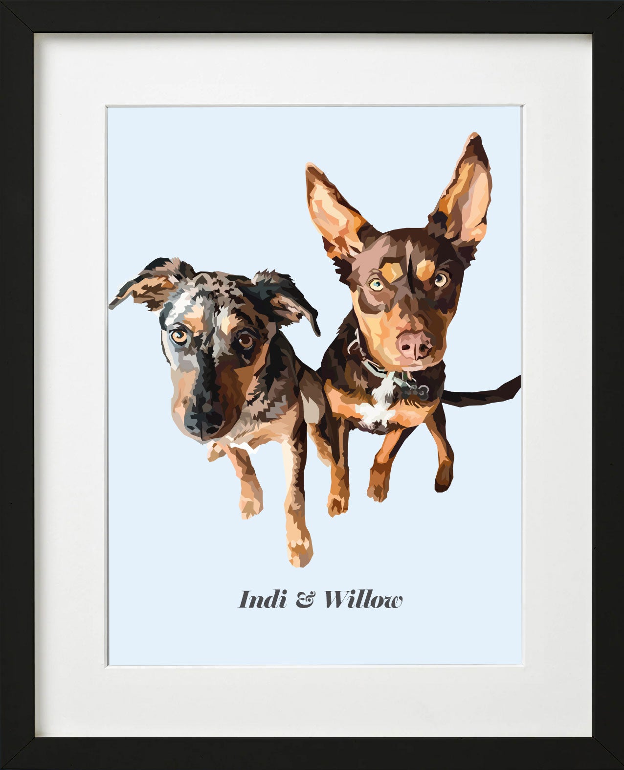 Two Pet Pawprint (framed)