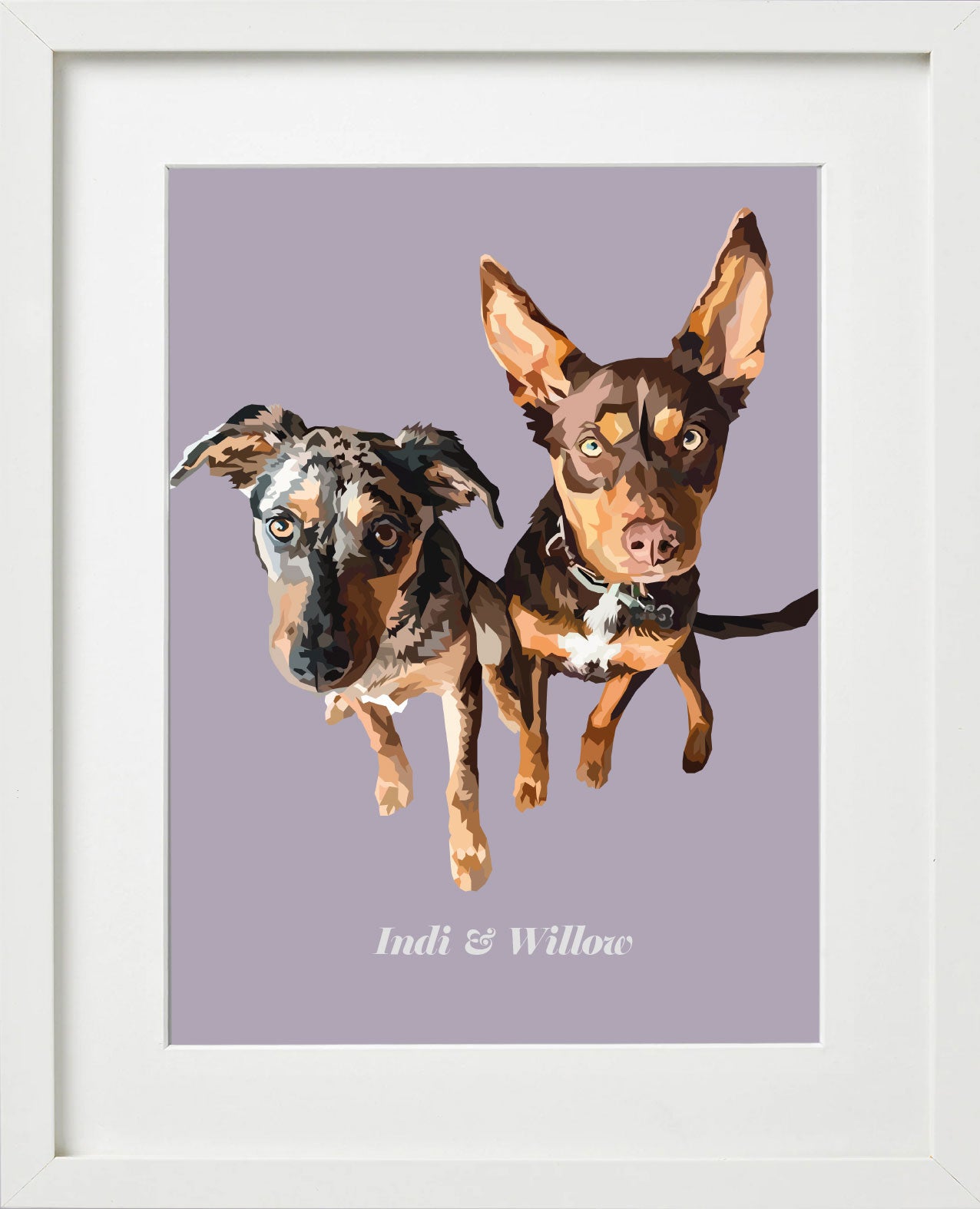 Two Pet Pawprint (framed)
